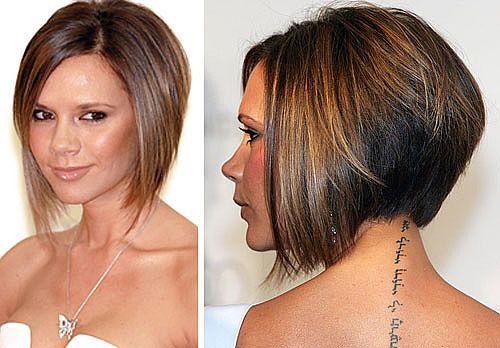 Severe Angled Stacked Bob - Side View - Women's Hair Styles