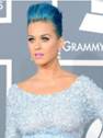 Katy Perry, updo, blue hair