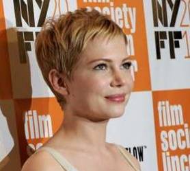 michelle-williams Michelle Williams, short hair, pixie